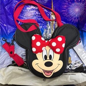 Disney Minnie Mouse Red and Black Crossbody Bag